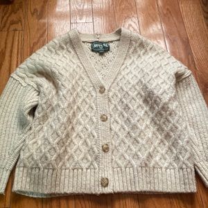 American eagle cream short cardigan